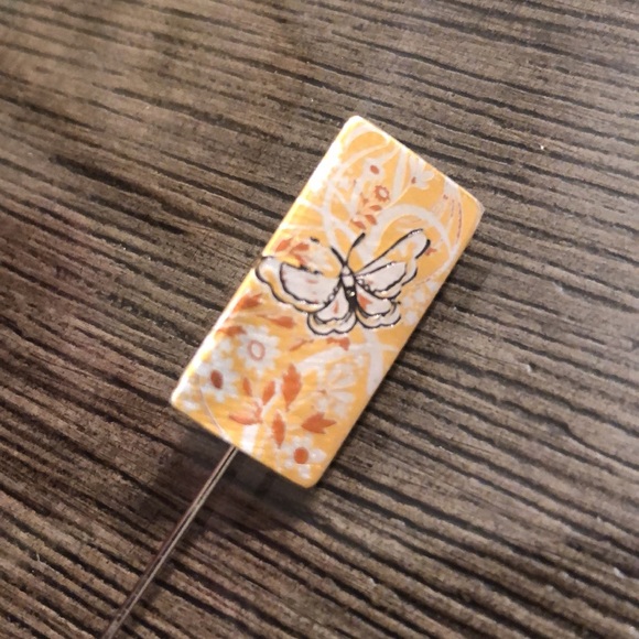 Vintage Reed & Barton Damascene Butterfly Stick Pin signed - Picture 3 of 13